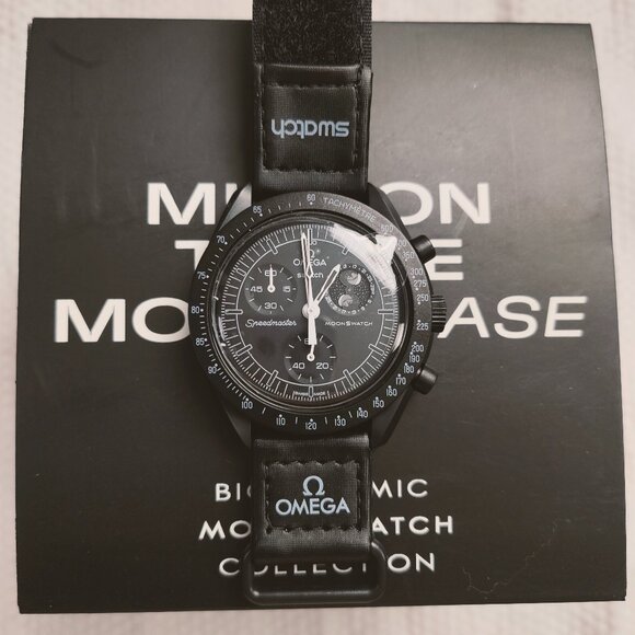 💜NWT💜 Swatch X Omega Moonswatch Mission To The Moonphase - New Moon Watch - Picture 1 of 5